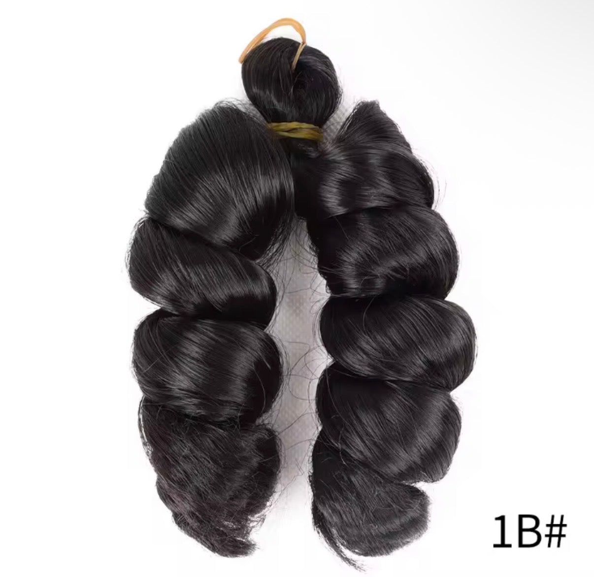 Short loose wave spiral Italian curls- Braids