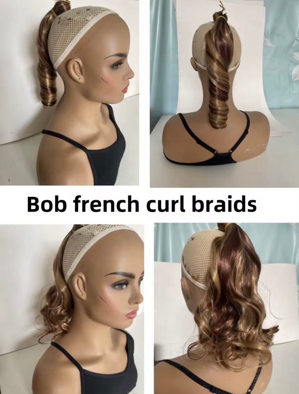Silky Bob French Curls BOHO Hairstyles Synthetic Spiral Curl Braiding Extensions 10"