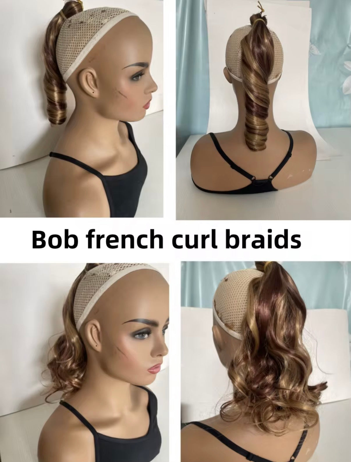 Silky Bob French Curls BOHO Hairstyles Synthetic Spiral Curl Braiding Extensions 10"