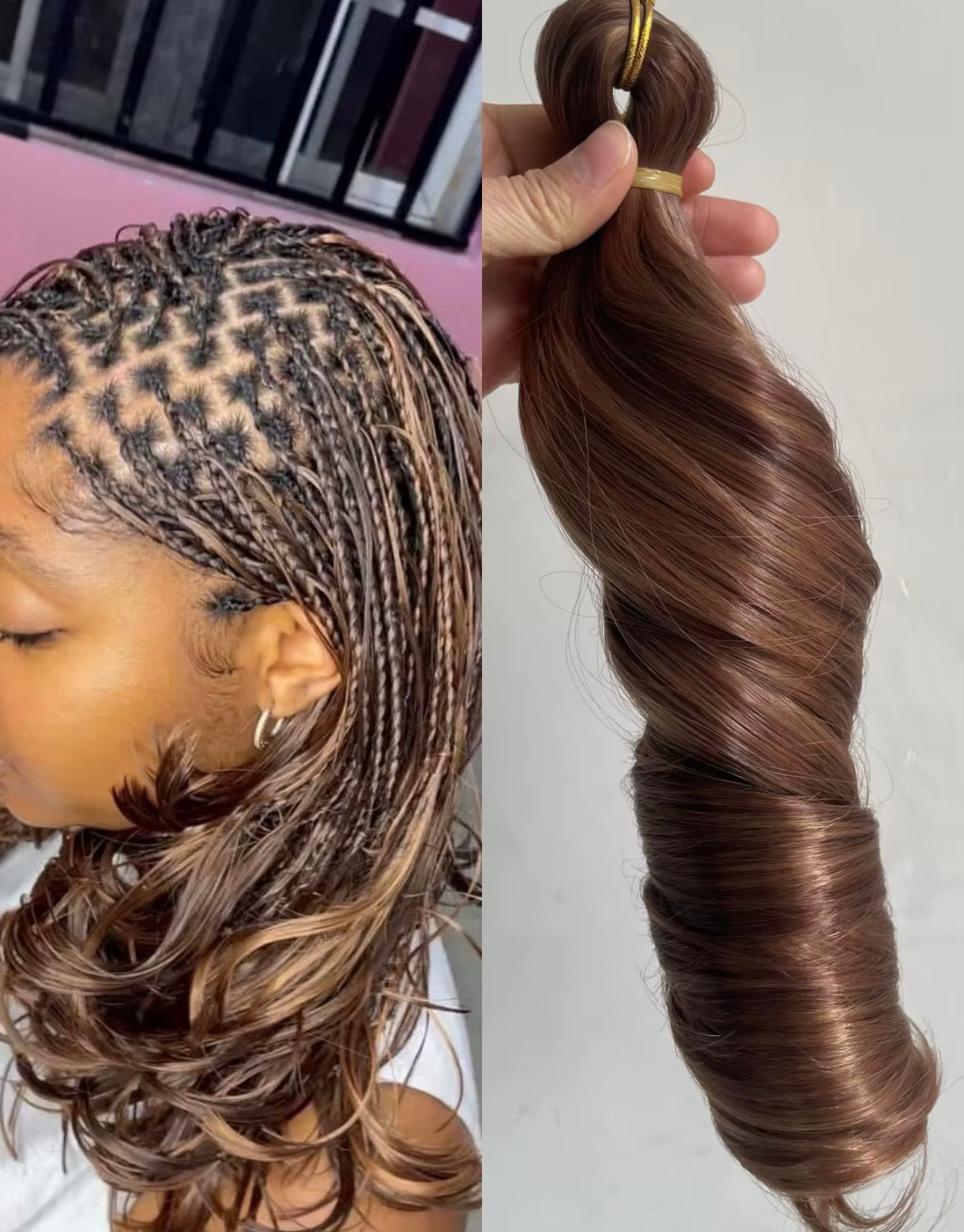 Silky Bob French Curls BOHO Hairstyles Synthetic Spiral Curl Braiding Extensions 10"