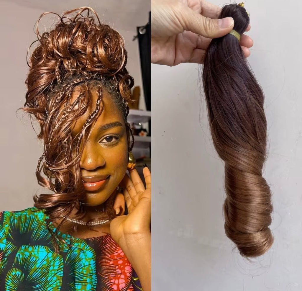 Silky Bob French Curls BOHO Hairstyles Synthetic Spiral Curl Braiding Extensions 10"